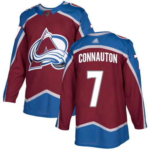 Adidas Colorado Avalanche Men #7 Kevin Connauton Burgundy Home Authentic Stitched NHL Jersey